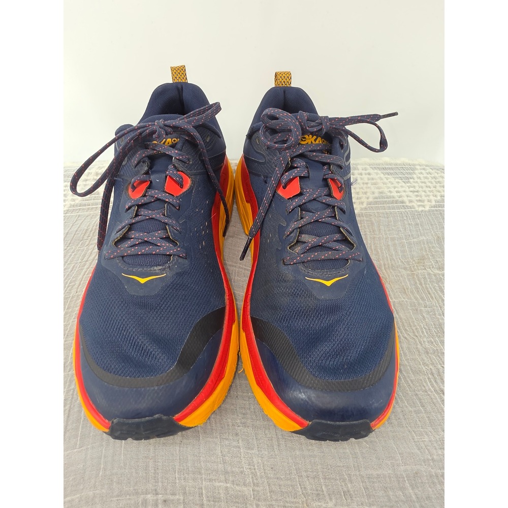 Hoka One One Challenger ATR 6 Mens 12 Trail Running Shoes Navy Red 1106510 OSRY